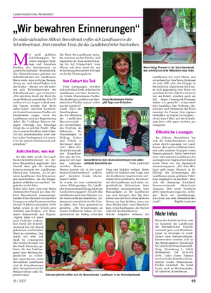 „Wir bewahren Erinnerungen“ Im niedersächsischen Altkreis Bersenbrück treffen sich Landfrauen in der Schreibwerkstatt.