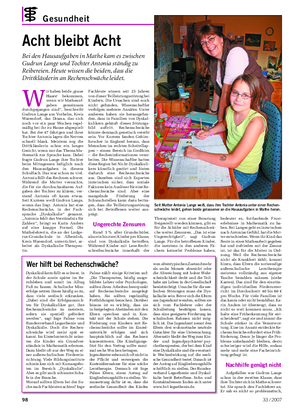 Gesundheit Landwirtschaftliches Wochenblatt Acht bleibt Acht Bei den Hausaufgaben in Mathe kam es zwischen Gudrun Lange und Tochter Antonia ständig zu Reibereien.