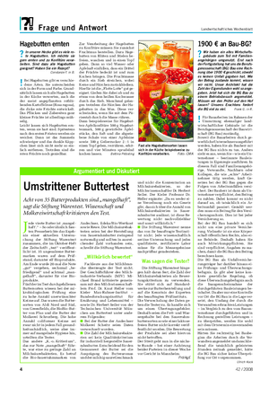 Frage und Antwort Landwirtschaftliches Wochenblatt Jede vierte Butter ist ,mangel-haft‘.