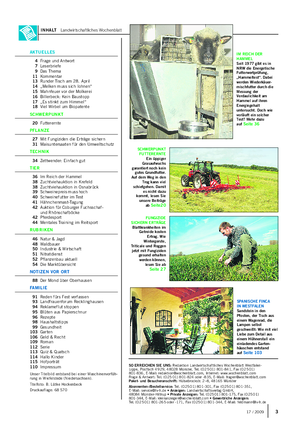 INHALT Landwirtschaftliches Wochenblatt IM REICH DER HAMMEL Seit 1977 gibt es in NRW die Energetische Futterwertprüfung, „Hammeltest“.