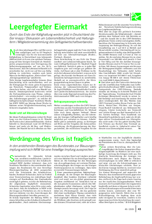 Landwirtschaftliches Wochenblatt TIER Verdrängung des Virus ist fraglich In den anstehenden Beratungen des Bundesrates zur Blauzungen- impfung wird sich NRW für eine freiwillige Impfung aussprechen.