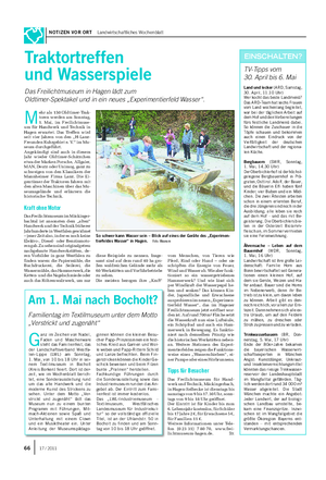 NOTIZEN VOR ORT Landwirtschaftliches Wochenblatt M ehr als 150 Oldtimer-Trak- toren werden am Sonntag, 1.