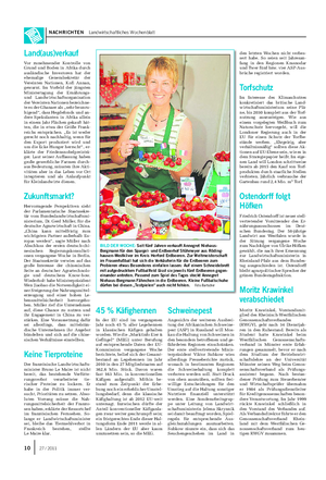 NACHRICHTEN Landwirtschaftliches Wochenblatt BILD DER WOCHE: Seit fünf Jahren verkauft Annegret Niehaus- Bergmann für den Spargel- und Erdbeerhof Stühmeyer aus Röding- hausen-Westkilver im Kreis Herford Erdbeeren.