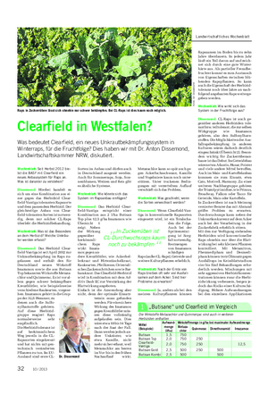 FRÜHJAHRSBESTELLUNG RÜBEN Landwirtschaftliches Wochenblatt Wochenblatt: Seit Herbst 2012 bie- tet die BASF mit Clearfield ein neues Anbausystem für Raps an.
