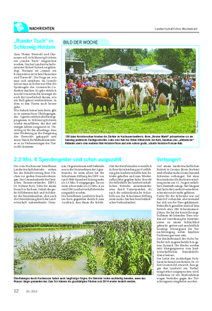 NACHRICHTEN Landwirtschaftliches Wochenblatt 100 Jahre Kreistierschau feierten die Züchter im Hochsauerlandkreis.