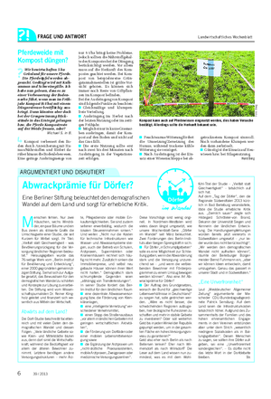 FRAGE UND ANTWORT Landwirtschaftliches Wochenblatt ARGUMENTIERT UND DISKUTIERT M enschen fehlen.