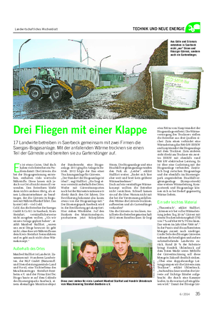 Landwirtschaftliches Wochenblatt TECHNIK UND NEUE ENERGIE E s ist etwas Gutes.