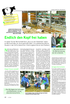 TIER Landwirtschaftliches Wochenblatt N icht weit von Münster ent- fernt befindet sich der Be- trieb Große Kintrup.