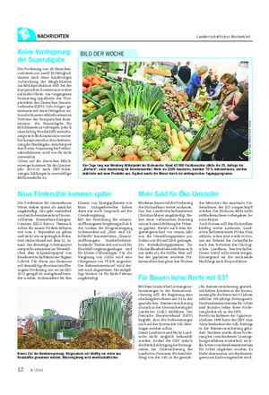 NACHRICHTEN Landwirtschaftliches Wochenblatt Vier Tage lang war Nürnberg Mittelpunkt der Biobranche.