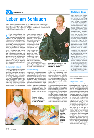 GESUNDHEIT Leben am Schlauch Seit zehn Jahren wird Claudia Keller aus Mettingen künstlich ernährt.