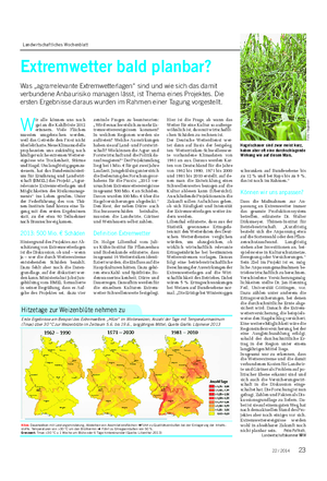 Landwirtschaftliches Wochenblatt Extremwetter bald planbar?