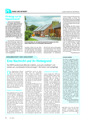 FRAGE UND ANTWORT Landwirtschaftliches Wochenblatt D as Regionalstudio Münster des WDR sendete am Mon- tag, 2.