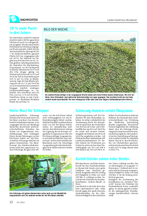 NACHRICHTEN Landwirtschaftliches Wochenblatt Keine Maut für Schlepper Landwirtschaftliche Fahrzeuge bleiben aller Voraussicht nach von der Maut verschont.