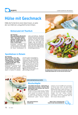 REZEPTE Landwirtschaftliches Wochenblatt Weitere Torten- und Kuchenrezepte finden Sie unter www.