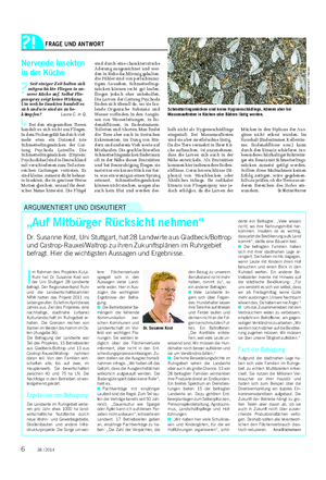 FRAGE UND ANTWORT Landwirtschaftliches Wochenblatt ARGUMENTIERT UND DISKUTIERT I m Rahmen des Projektes KuLa- Ruhr hat Dr.