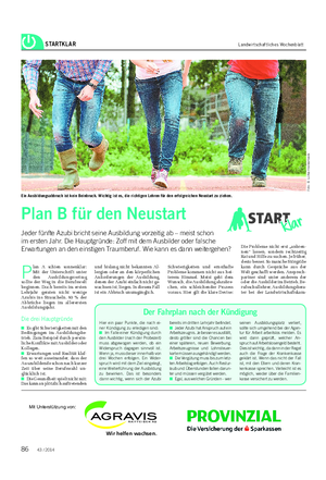 STARTKLAR Landwirtschaftliches Wochenblatt 43 / 2014 Wir helfen wachsen.