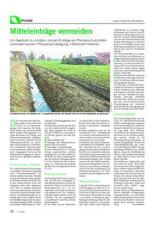 PFLANZE Landwirtschaftliches Wochenblatt D er Gewässerschutz rückt im- mer mehr in den Fokus der Politik.