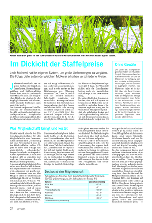 Landwirtschaftliches WochenblattMILCHPREISE 2014 Landwirtschaftliches Wochenblatt J edes Milchwerk kocht sein ei- genes Staffelpreis-Süppchen.