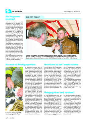 NACHRICHTEN Landwirtschaftliches Wochenblatt Mehr als 350 Landwirte der Erzeugergemeinschaft für Qualitätsvieh Hümmling (EZG) im Emsland ließen sich freiwillig auf MRSA untersuchen.