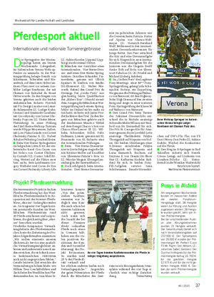 TIER Projekt Pferdevermarktung Ein interessantes Projekt in Sachen Pferdevermarktung bot das West- fälische Pferdestammbuch in Ko- operation mit der Internet-Pferde- börse „ehorses“ Anfang November an.