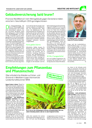 Wochenblatt für Landwirtschaft und LandlebenINDUSTRIE UND WIRTSCHAFT Braune Flecken in Gerste: Überall in NRW treten derzeit verstärkt brau- ne Flecken auf, die Netztflecken äh- neln.