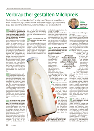 Verbraucher gestalten Milchpreis Die Initiative „Du bist hier der Chef!