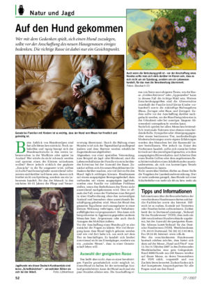 Natur und Jagd Landwirtschaftliches Wochenblatt B eim Anblick von Hundewelpen sind fast alle Menschen entzückt.