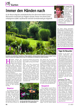 Garten Landwirtschaftliches Wochenblatt Immer den Händen nach In der Bauerschaft des niederländischen Orts Brummen haben Laurens Hoevenaren und Frank van Noppen sich den Traum von einem Land- schafts garten erfüllt.