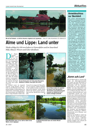 Landwirtschaftliches Wochenblatt Aktuelles D er „Regen- sommer 2007“ wird in die Ge- schichtsbücher einge- hen.