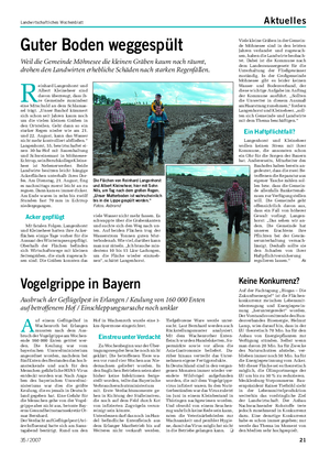 Landwirtschaftliches Wochenblatt Aktuelles R einhard Langenhorst und Albert Kleineheer sind davon überzeugt, dass ih- re Gemeinde zumindest eine Mitschuld an dem Schlamas- sel trägt.