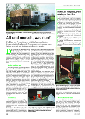 Technik Landwirtschaftliches Wochenblatt D as Auto gilt als des Deutschen liebstes Hobby.