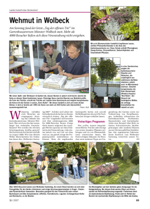 Wehmut in Wolbeck Am Sonntag fand der letzte „Tag der offenen Tür“ im Gartenbauzentrum Münster-Wolbeck statt.