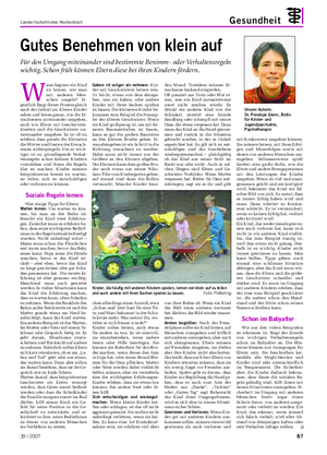 Landwirtschaftliches Wochenblatt Gesundheit Unsere Autorin: Dr.