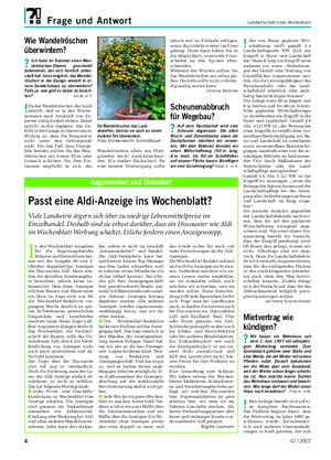 Frage und Antwort Landwirtschaftliches Wochenblatt I n den Wochenblatt-Ausgaben für die Regierungsbezirke Münster und Detmold erschei- nen seit der Ausgabe 40 vom 5.