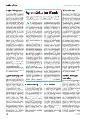 Aktuelles Landwirtschaftliches Wochenblatt A m 7.
