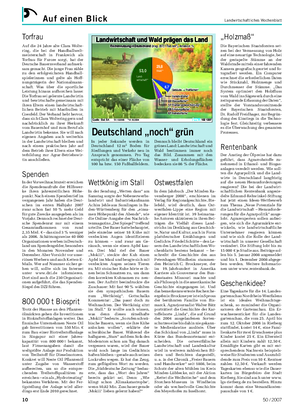 Auf einen Blick Landwirtschaftliches Wochenblatt In jeder Sekunde werden in Deutschland 12 m2 Boden für Siedlungen und Verkehr neu in Anspruch genommen.