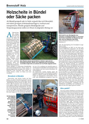 Brennstoff Holz Landwirtschaftliches Wochenblatt Holzscheite in Bündel oder Säcke packen Als Bündel gestapelt oder in Säcke verpackt lässt sich Brennholz mit relativ geringem Arbeitsaufwand lagern, trocknen und transportieren.