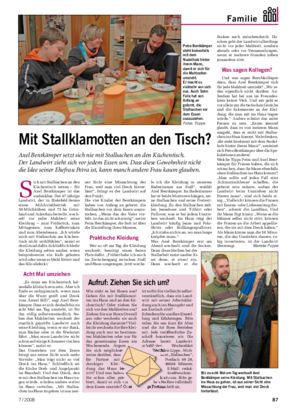 Landwirtschaftliches Wochenblatt Familie S ich mit Stallsachen an den Küchentisch setzen – für Axel Bentkämper ist das undenkbar.