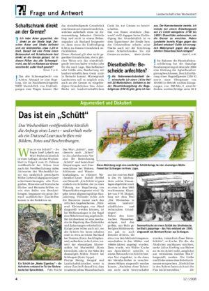 �	 12	/	2008 Frage und Antwort Landwirtschaftliches Wochenblatt W as ist ein Schütt?