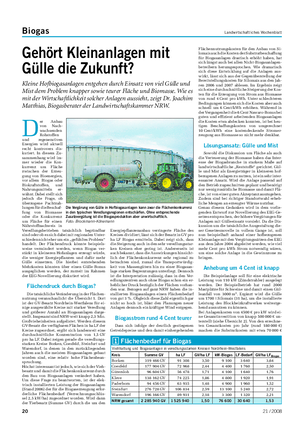 Biogas Landwirtschaftliches Wochenblatt Gehört Kleinanlagen mit Gülle die Zukunft?