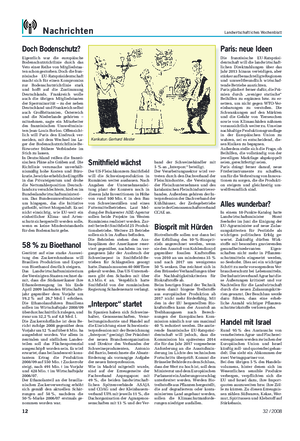 Nachrichten Landwirtschaftliches Wochenblatt Karikatur: Gerhard Mester Doch Bodenschutz?