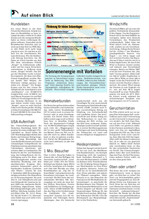 Auf einen Blick Landwirtschaftliches Wochenblatt Die Nutzung der Sonnenenergie gewinnt in Deutschland immer mehr an Bedeutung.