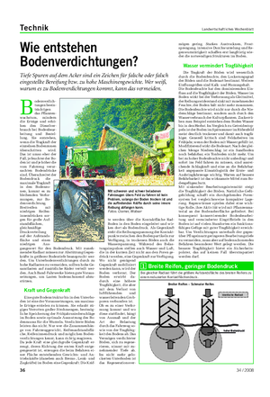 Technik Landwirtschaftliches Wochenblatt Wie entstehen Bodenverdichtungen?