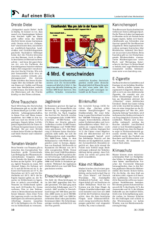 Auf einen Blick Landwirtschaftliches Wochenblatt Im deutschen Einzelhandel sum- mieren sich die Inventurdiffe- renzen auf jährlich 4 Mrd.