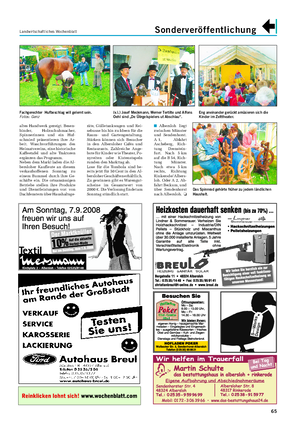 Landwirtschaftliches Wochenblatt Sonderveröffentlichung 65 altes Handwerk gezeigt.