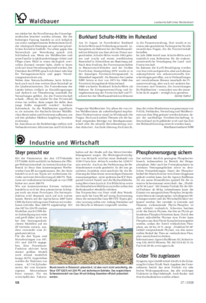 Waldbauer Landwirtschaftliches Wochenblatt zer stärker bei der Novellierung des Umweltge- setzbuches beachtet werden müssen.