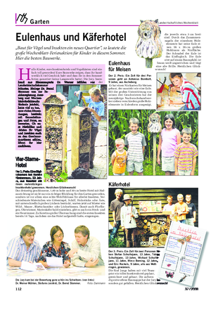 Garten Landwirtschaftliches Wochenblatt H allo Kinder, eure Insektenhotels und Vogelkästen sind ein- fach toll geworden!