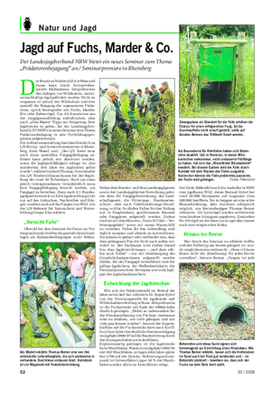 Natur und Jagd Landwirtschaftliches Wochenblatt Jagd auf Fuchs, Marder & Co.