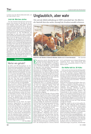 Tier Landwirtschaftliches Wochenblatt in denen man die Milchviehbetriebe bald „mit der Lupe suchen“ muss.