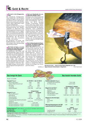 Geld & Recht Landwirtschaftliches Wochenblatt 3Wie hoch ist die Einlagensiche-rung?